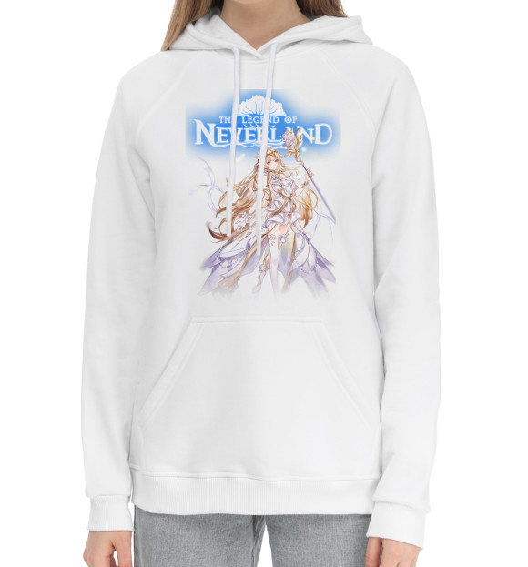 Женский хлопковый худи с изображением The Legend of Neverland цвета Белый