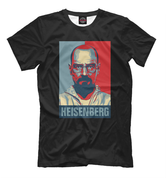 Мужская футболка с изображением Heisenberg цвета Белый