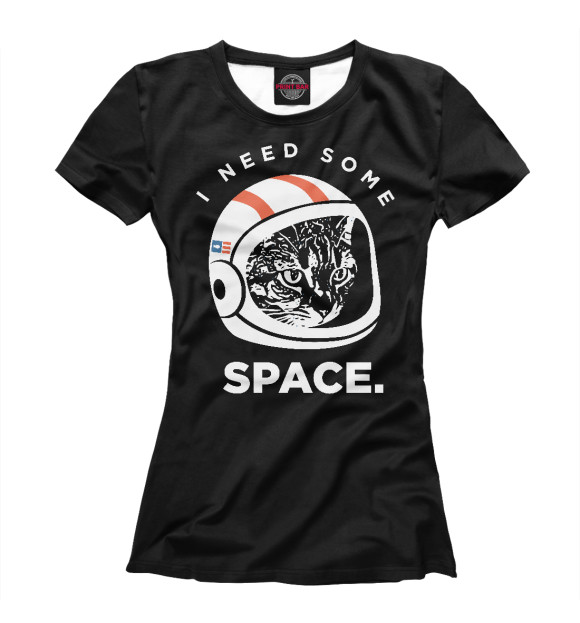 Женская футболка с изображением Need Some Space цвета Белый