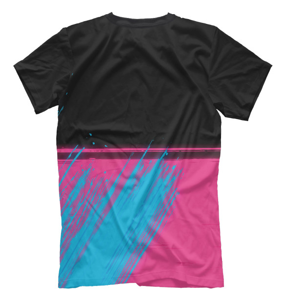 Мужская футболка с изображением Brawl Stars Neon Gradient (colors) цвета Белый