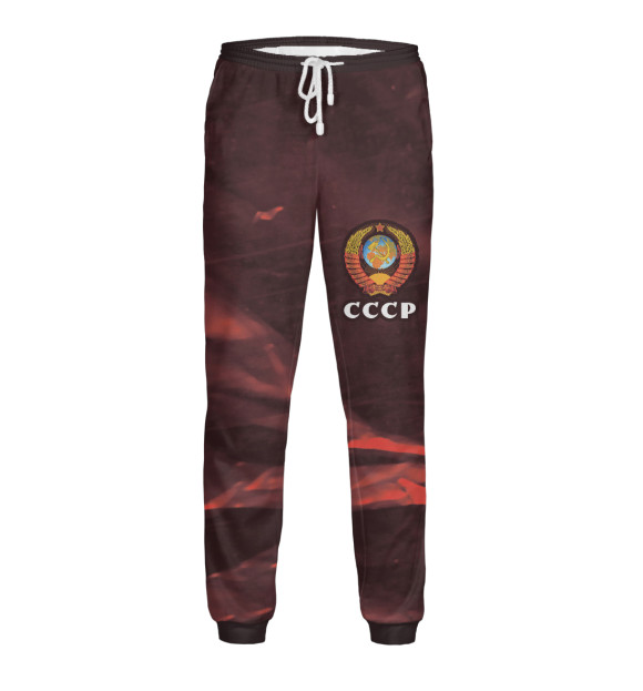 Мужские спортивные штаны с изображением СССР / USSR цвета Белый