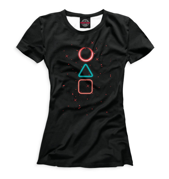 Женская футболка с изображением Игра в кальмара цвета Белый