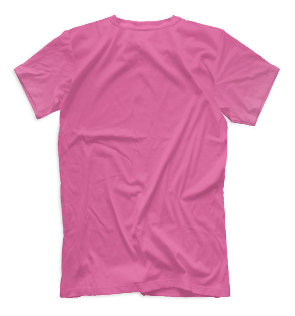 Мужская футболка с изображением Корги на розовом фоне цвета Белый