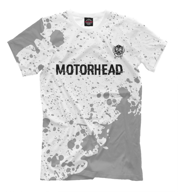 Мужская футболка с изображением Motorhead Glitch Light цвета Белый