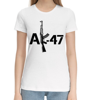 Женская хлопковая футболка АК-47