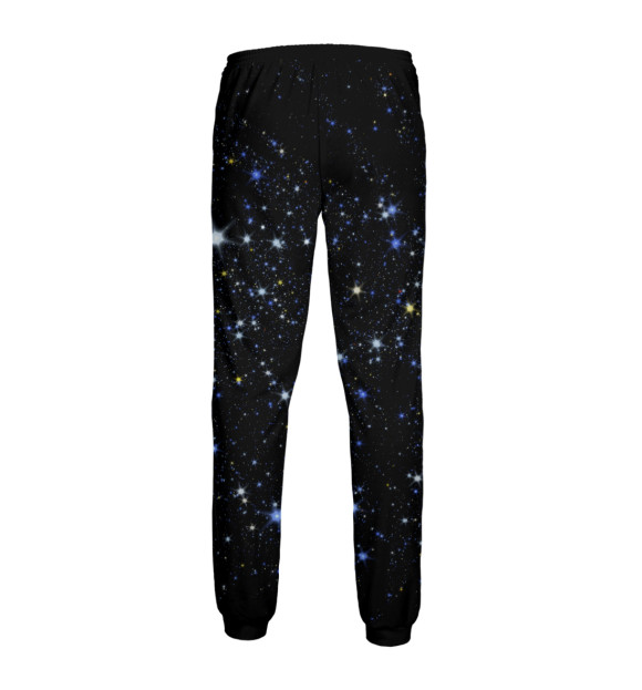 Мужские спортивные штаны с изображением Звездное поле цвета Белый