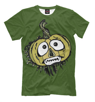 Мужская футболка Тыква зеленая