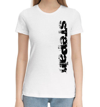 Хлопковая футболка для девочек Степан (брызги красок)
