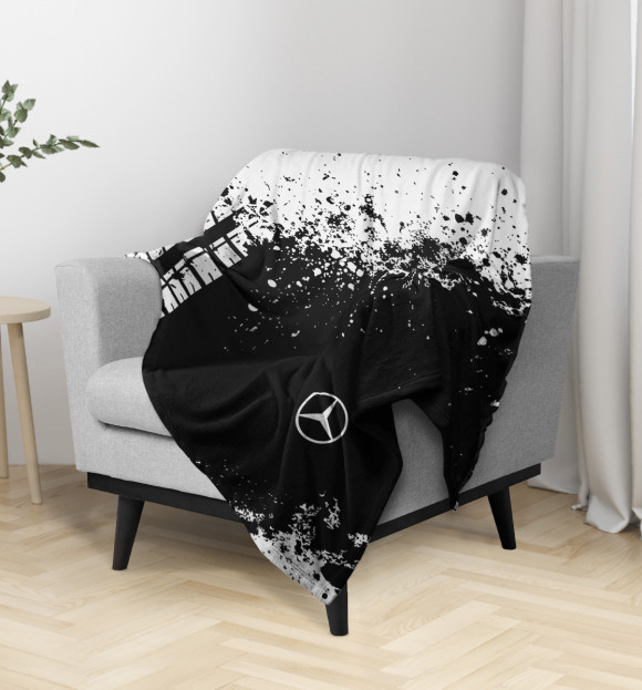 Плед с изображением Mercedes-Benz abstract sport uniform цвета Белый