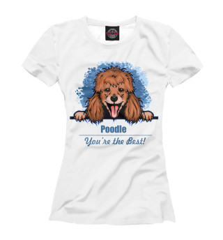 Женская футболка Пудель (Poodle)