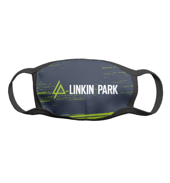 Маска тканевая с изображением Linkin Park / Линкин Парк цвета Белый
