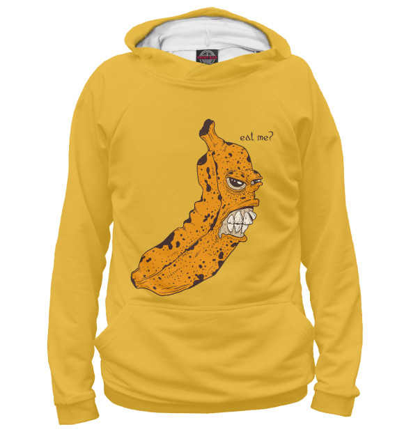 Женское худи с изображением Банан цвета Белый