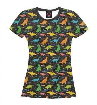 Женская футболка Динозавры