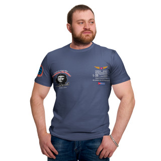 Мужская футболка Академия ВВС Кубы (синий фон)