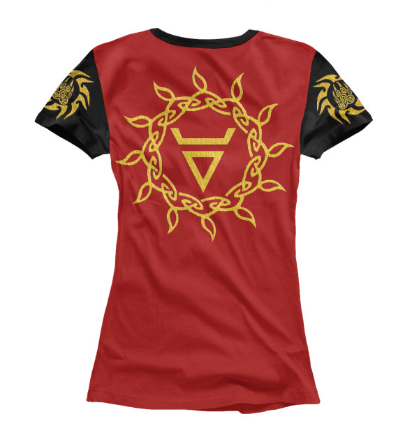 Женская футболка с изображением Символика Велеса цвета Белый