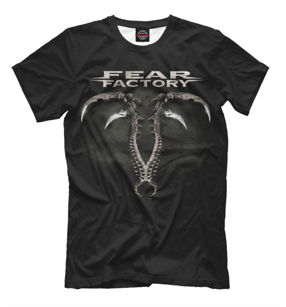 Мужская футболка с изображением Fearfactory цвета Белый