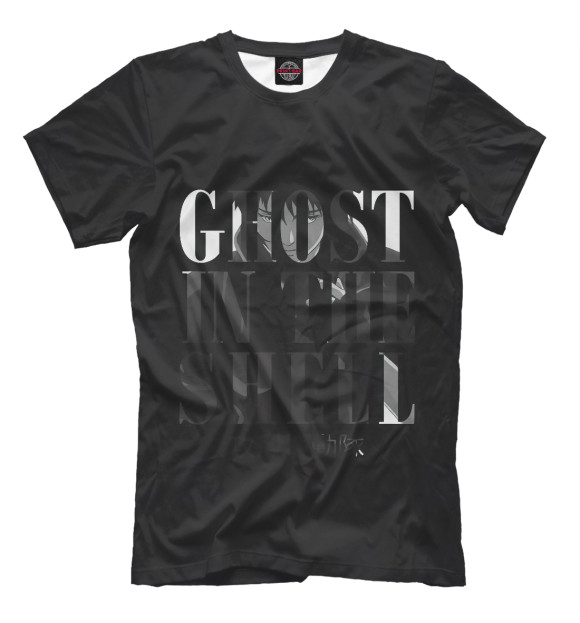 Мужская футболка с изображением Призрак в доспехах цвета Белый