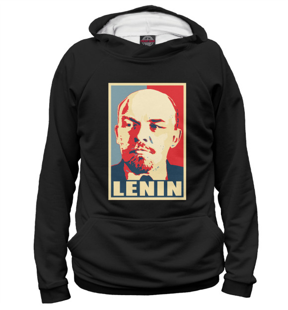 Женское худи с изображением Lenin цвета Белый