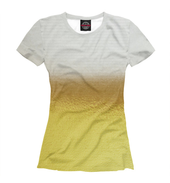 Женская футболка с изображением Пивная тема цвета Белый