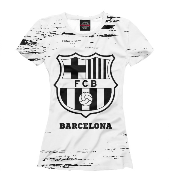 Футболка для девочек с изображением Barcelona Sport Light цвета Белый