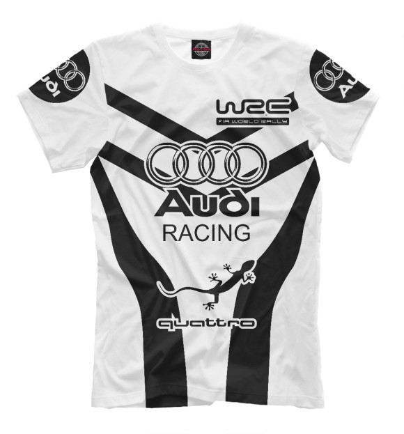 Мужская футболка с изображением Audi цвета Белый