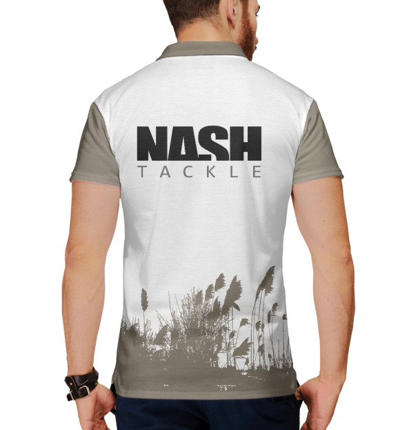 Мужское поло с изображением Nash series цвета Белый