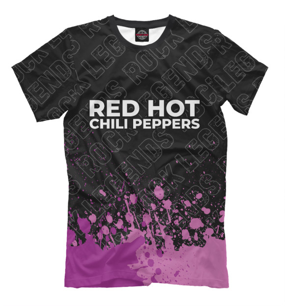 Мужская футболка с изображением Red Hot Chili Peppers Rock Legends цвета Белый