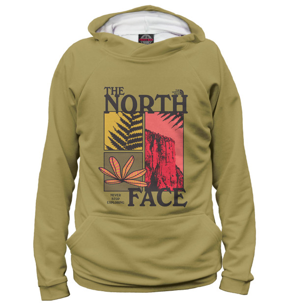 Женское худи с изображением The North Face цвета Белый