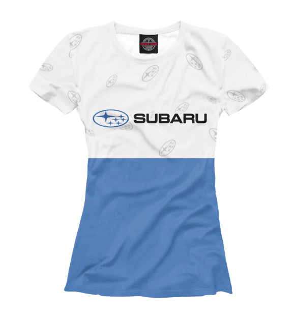 Футболка для девочек с изображением Subaru / Субару цвета Белый