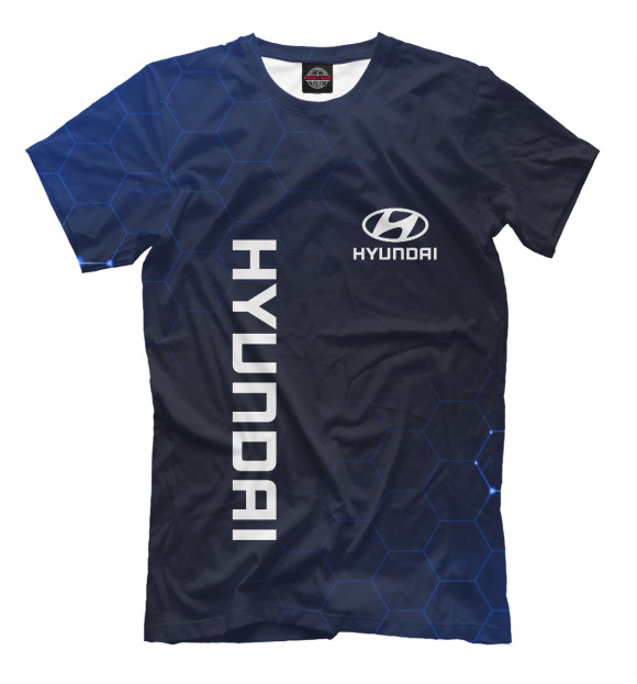 Футболка для мальчиков с изображением Хендай, Hyundai цвета Белый