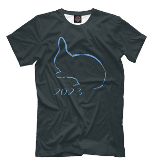 Мужская футболка Силуэт кролика 2023