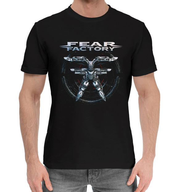 Мужская хлопковая футболка с изображением Fearfactory цвета Черный