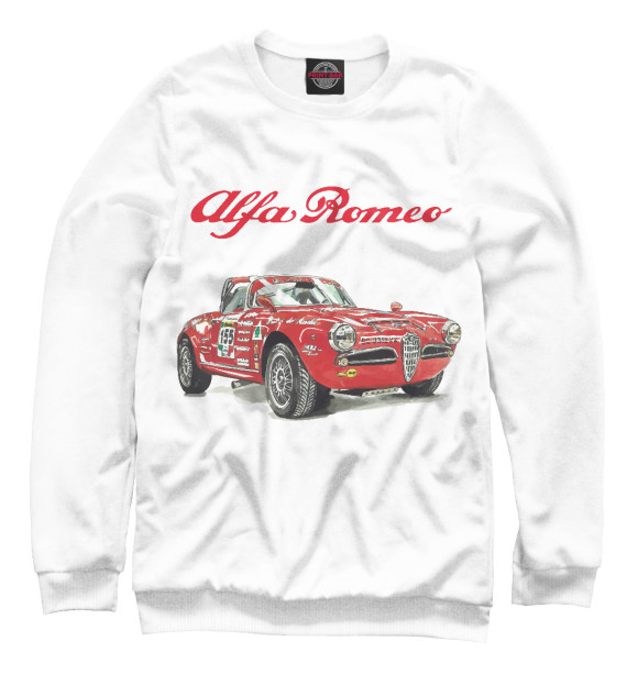 Свитшот для девочек с изображением Alfa Romeo motorsport цвета Белый