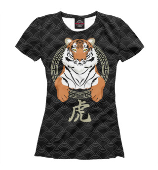 Футболка для девочек Китайский тигр