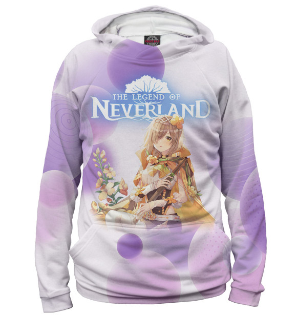 Худи для девочки с изображением The Legend of Neverland цвета Белый
