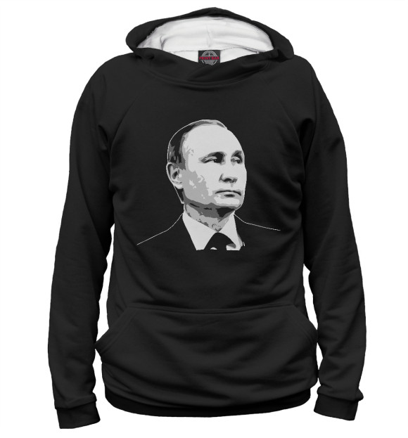 Худи для девочки с изображением Путин цвета Белый