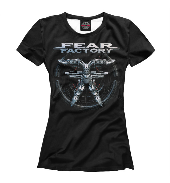 Женская футболка с изображением Fear factory цвета Белый