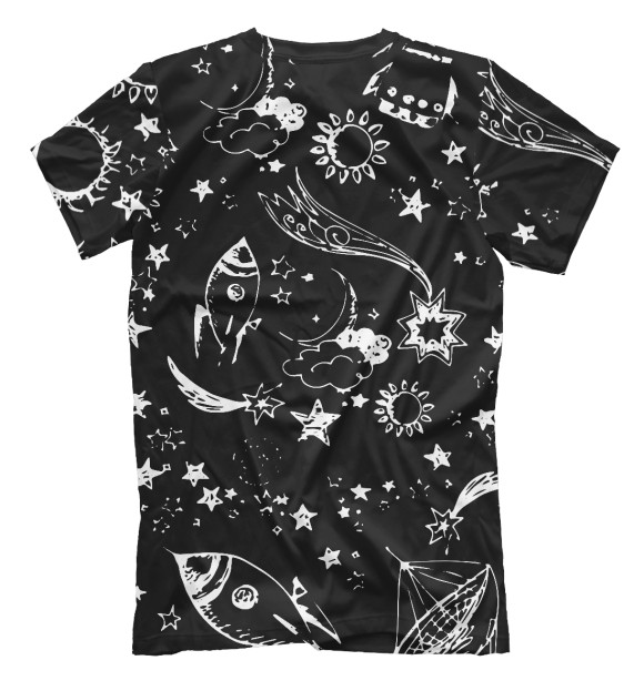 Мужская футболка с изображением Света просто космос цвета Белый