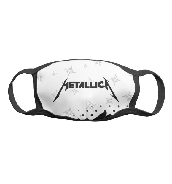 Маска тканевая с изображением Metallica / Металлика цвета Белый