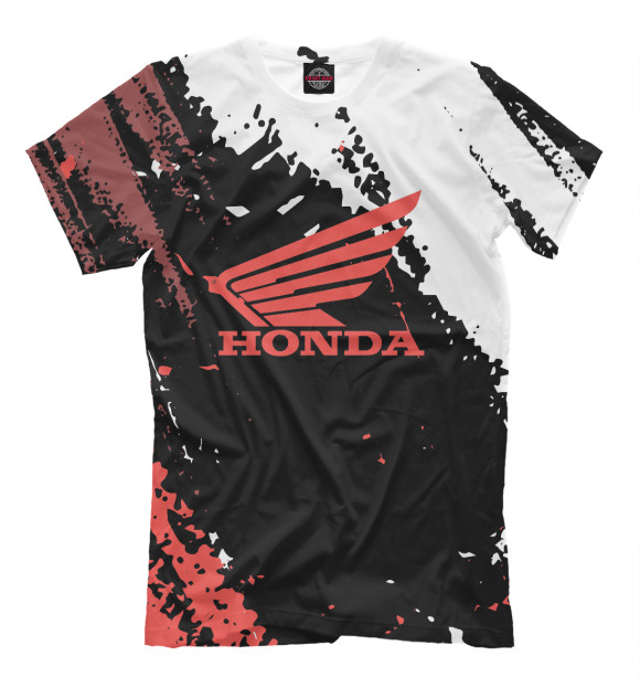 Мужская футболка с изображением Honda цвета Белый