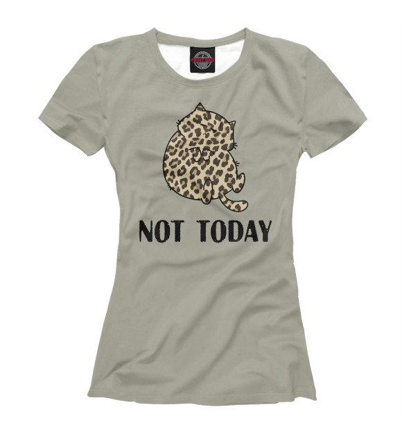 Женская футболка с изображением not today цвета Белый