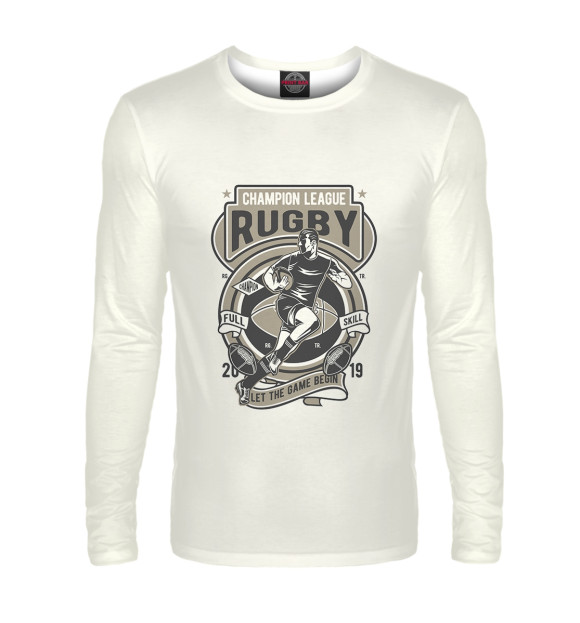 Мужской лонгслив с изображением Champion League Rugby цвета Белый