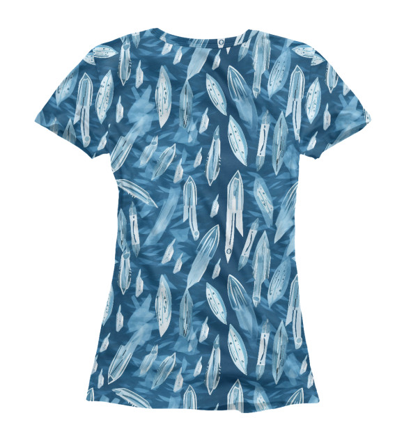 Женская футболка с изображением Ледяные перья воздуха цвета Белый