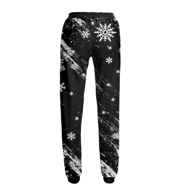 Женские спортивные штаны с изображением Happy New Year цвета Белый