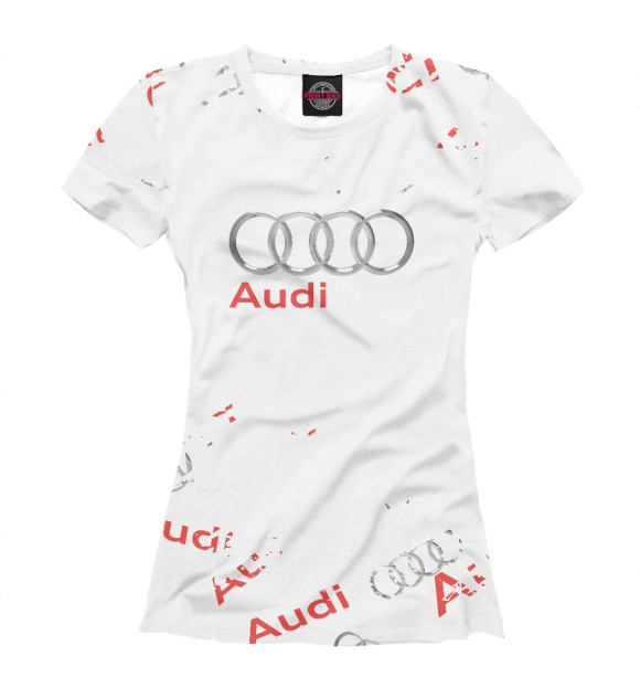 Футболка для девочек с изображением Audi цвета Белый