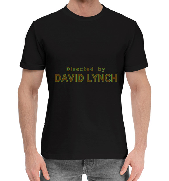 Мужская хлопковая футболка с изображением Directed by David Lynch цвета Черный