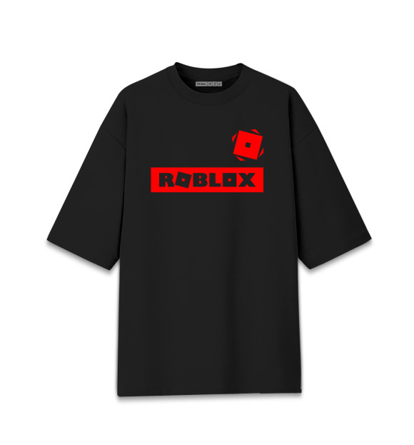Женская футболка оверсайз с изображением Roblox цвета Черный