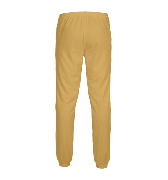 Мужские спортивные штаны с изображением Цвет Охра желтая цвета Белый