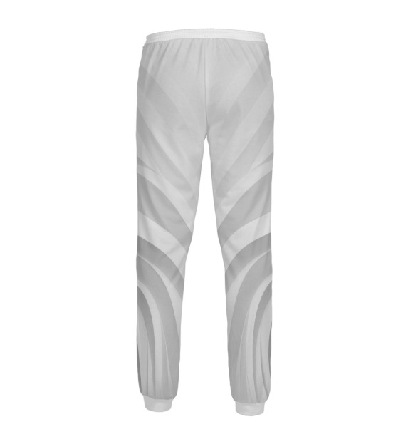 Мужские спортивные штаны с изображением Белый волк - handeyework цвета Белый