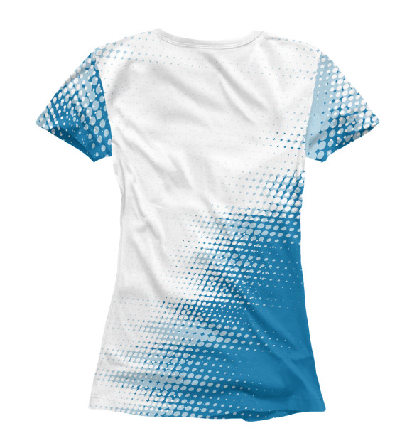 Женская футболка с изображением Футбол Россия / Russia цвета Белый